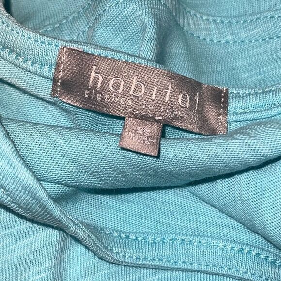 NWT Habitat River Wash Cotton Boxy Tee Blue Capri Womens Sz XS/S 26927 - Picture 4 of 9